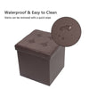 Ottoman Footstool Portable Seat Storage Chest Space-saving Cube Living Room Home