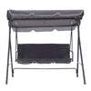 Patio Metal Swing Chairs Outdoor Hammock 3 Seater Canopy Garden Bench Sunshade