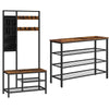 Shoe Rack Shoe Storage Organizer/Coat Rack Stand Entryway Storage Shelf