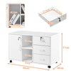 Office Home Filing Cabinet Cupboard on Castors Tools Storage Under / Beside Desk