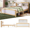 Kids Bed 4FT6 Double Size Bed Solid Pine Wooden Bed Frame w/Storage Headboard QS