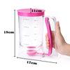 Cake Mix Batter Dispenser Measuring Label Baking Cupcake Cream Release Jug Tool