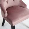 Set of 2/4 Velvet Accent Dining Chairs Tufted Studded Chair Kitchen Dining Room