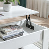 Lift Top Wooden Coffee Table With Storage White Lift up Desk Drawer Living Room