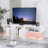 Modern TV Unit Cabinet White TV Stand High Gloss 3 Door w/ RGB Led Lights 140cm