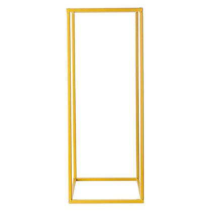 60Cm Gold Metal Flower Vase Rack Rectangle Pedestal Stand Centrepiece Wedding UK