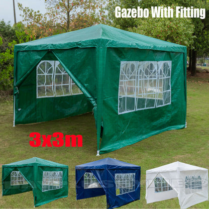 3x3M Gazebo Marquee Strong Waterproof Heavy Duty Garden Patio Party Tent Canopy