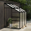 Half Walk-in Greenhouse Alu with Base Frame Lean to Wall Grow House Garden Shed