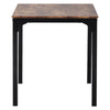 Kitchen Dining Table Set 2 Chairs Wood Steel Frame Industrial Style Retro Brown
