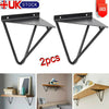 2x Durable Hairpin Industrial Wall Shelf Support Brackets Metal Prism Wall Mount