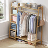 Home Nature Bamboo Clothes Rail Racks Coat Clothes Hanger Wardrobe Clothes Rail