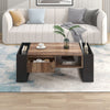 Wooden Coffee Table With Storage Drawer and Shelf Modern Living Room Furniture