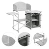 Aluminium Camping Table Folding Storage Kitchen Unit Outdoor Cook Station w/Bag