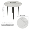 80CM Round Dining Room Table Elegant Practical Anti-slip High Gloss Marble Top