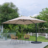 XL 3x3m Square Banana Parasol Outdoor Garden Patio Cantilever Hanging Umbrella