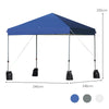 2.4x2.4m Outdoor Pop Up Canopy Folding Commercial Instant Tent w/ 4 Weight Bags