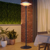 1500W Standing Patio Heater Electric Floor Heater Garden Infrared Heating Quartz