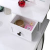 Dressing Table Tri Fold 3 Mirror 4 Drawer & Stool Set Bedroom Vanity Makeup Desk