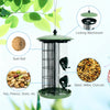 3-in-1 Metal Bird Feeder Outdoor Hanging Wild Feeding Station Detachable Tubes