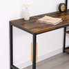 Industrial Study Computer Desk Office Table with 3-layer Bookshelf Storage Rack