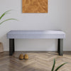 Beige/Grey Linen Bed End Chaise Lounge Window Seat Bench Hallway Shoes Changing