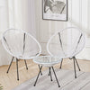 Three-Piece Rattan Garden Furniture 2 Seat Bistro Table Chair Outdoor Patio Set