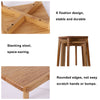 1/2x Wooden Stool Bamboo Bench Home Kitchen Dining Chair Working Restaurant Seat