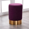 Retro Velvet Round Stool Dressing Table Stool Chair Vanity Footstool Guest Seat