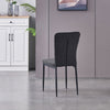 New Set of 4/6 Dining Chairs Padded Seat High back Metal Legs Home Furniture