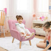 Toddler Chair 2pcs Kids Sofa Set Sofa & Ottoman Lounge Couch Wood Legs Armchair