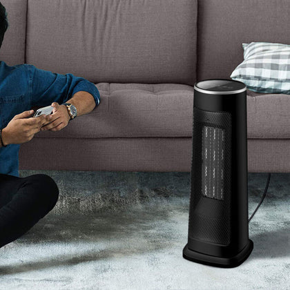 PTC Ceramic Heater Portable Oscillating Tower Space Heater Remote 12hTimer 2000W