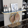 Modern Slim Console Table Marble Sofa Desk Pedestal Table Living Room Furniture