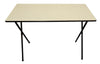 Meta Folding Dining Table with 4 Artificial Faux Leather Padded Chairs Set