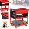 Heavy Duty 3-tier Tool Trolley Cart Roller Cabinet Garage Workshop with Drawer