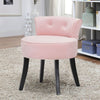 Velvet Padded Low Back Vanity Chair Dressing Table Makeup Stool Dining Chair