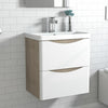 500 600 800mm Wall Hung Vanity Unit with Basin 2 Drawers Bathroom Cabinet Design