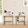 2-tier Console Table White Faux Marble Sofa Table Modern Entryway Table Hallway