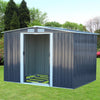 Gable Roof 10*8ft Tool House Double Sliding Doors Outdoor Shed Garden Tool Room