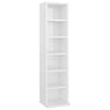 Stylish 8-Tier CD Cabinet Display Shelving Chipboard Freestanding Storage Furnit