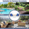 3PCS Outdoor Rattan Furniture Bistro Set Garden Patio Wicker Table & Chair Set