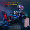 Gaming Computer Table w/ Shelf & Cup Holder Laptop Desk Office Workstation Black