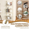 5 Tiers Ladder Shelf Wall Mounted Display Shelf Stand Home Storage Shelving Unit