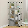 8 Cube DIY Wire Grid Bookcase Storage Shelf Rack Open Organiser Closet Cabinet