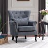 Upholstered Wingback Linen Velvet Armchair Chair Occasional Tub Lounge Sofa Seat
