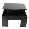 Modern Black Coffee Table Lift Up Top Drawer Desk with Storage Shelf Living Room