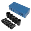 Long Reach Sockets Wheel Wrench Nut Tool 1" Deep Impact Sockets Set 22-50mm 10pc