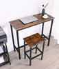 Dining Table Set Kitchen Chairs Counter Top Table+ 2pcs Bar stools w/Wooden Top