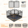 8Panels Heavy Iron Dog Playpen Pet Dog Whelping Fence Puppy Pen w/Waterproof Mat