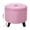 Round Storage Pouffe Stool Ottoman Dressing Table Chair Footrest Stool Footstool