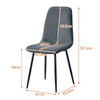 2x Dining Chairs Grey Velvet Chairs Set Kitchen Dining Room Furniture Modern